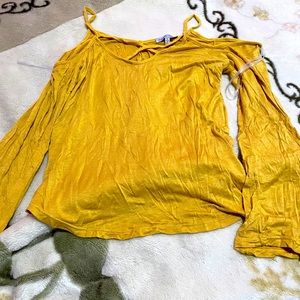 Mustard yellow blouse